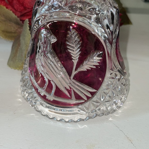 Vintage Hofbauer Red Byrd Crystal Bell from Germany - Picture 3 of 6